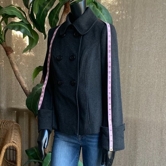 The Limited Double Breasted Wool Blend Peacoat - Picture 10 of 13